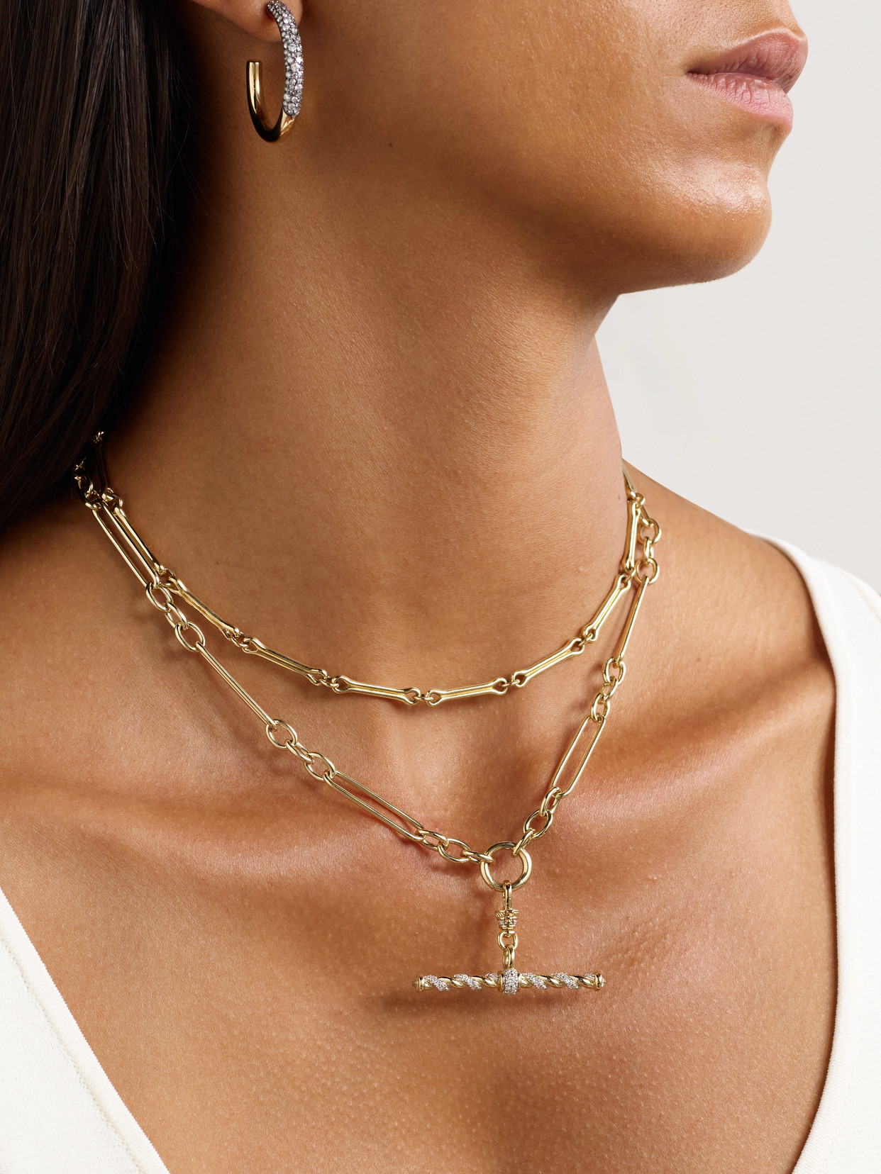 Lucy Delius Trombone Link 14-karat Gold Necklace In Gold