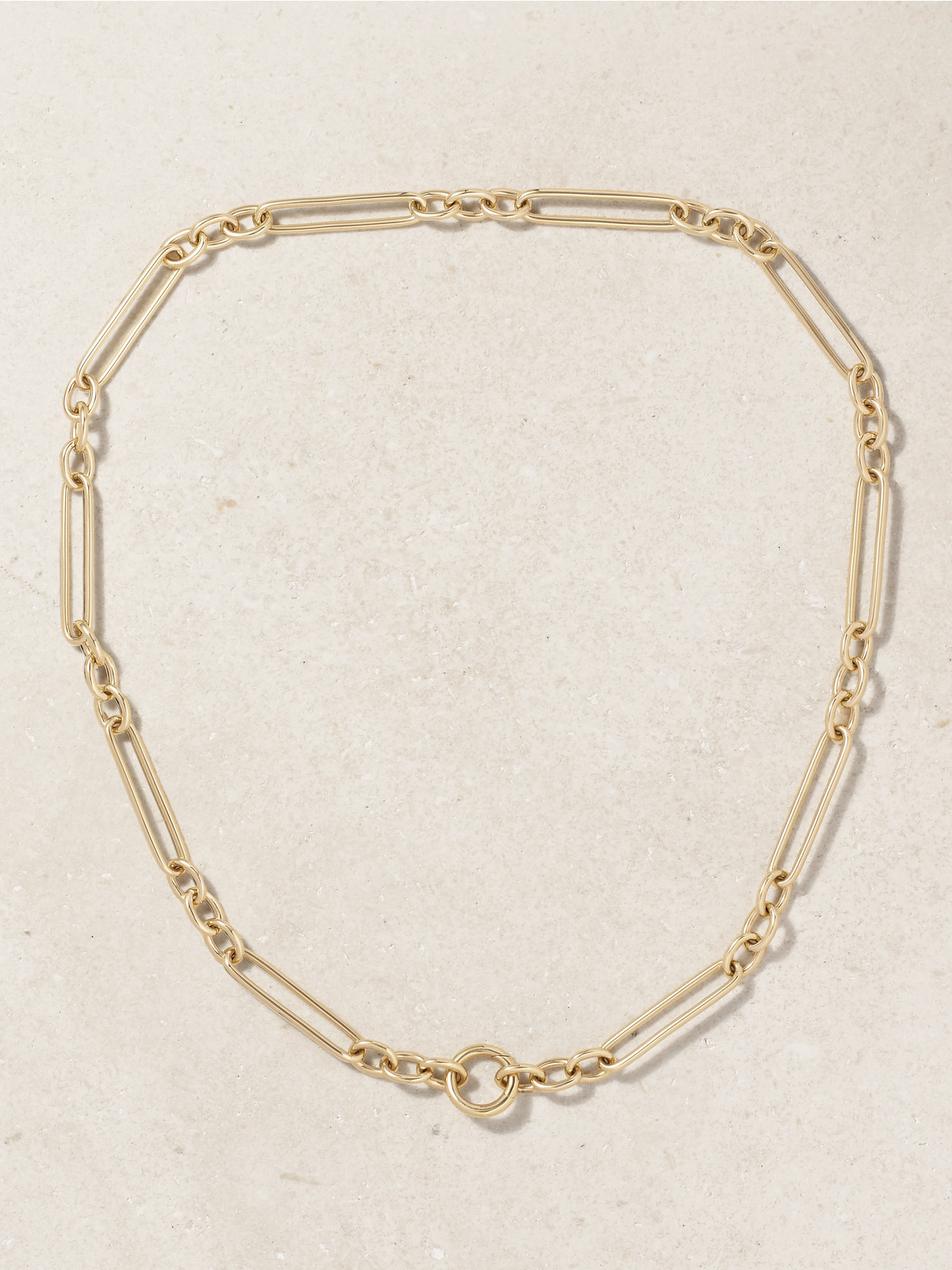 Lucy Delius Trombone Link 14-karat Gold Necklace