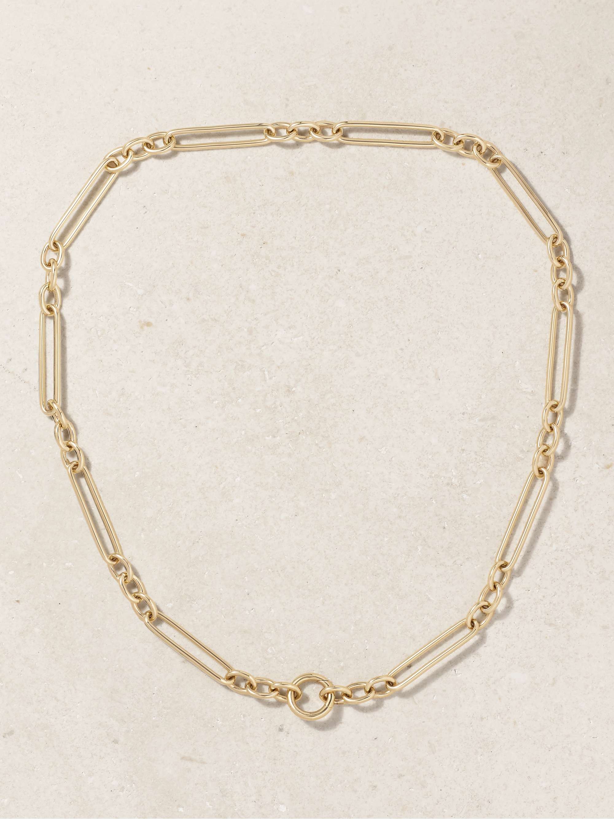 Trombone Link 14-karat gold necklace - gold - One Size