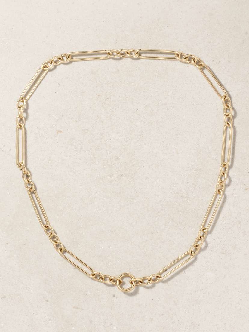 Lucy Delius Trombone Link 14-karat Gold Necklace