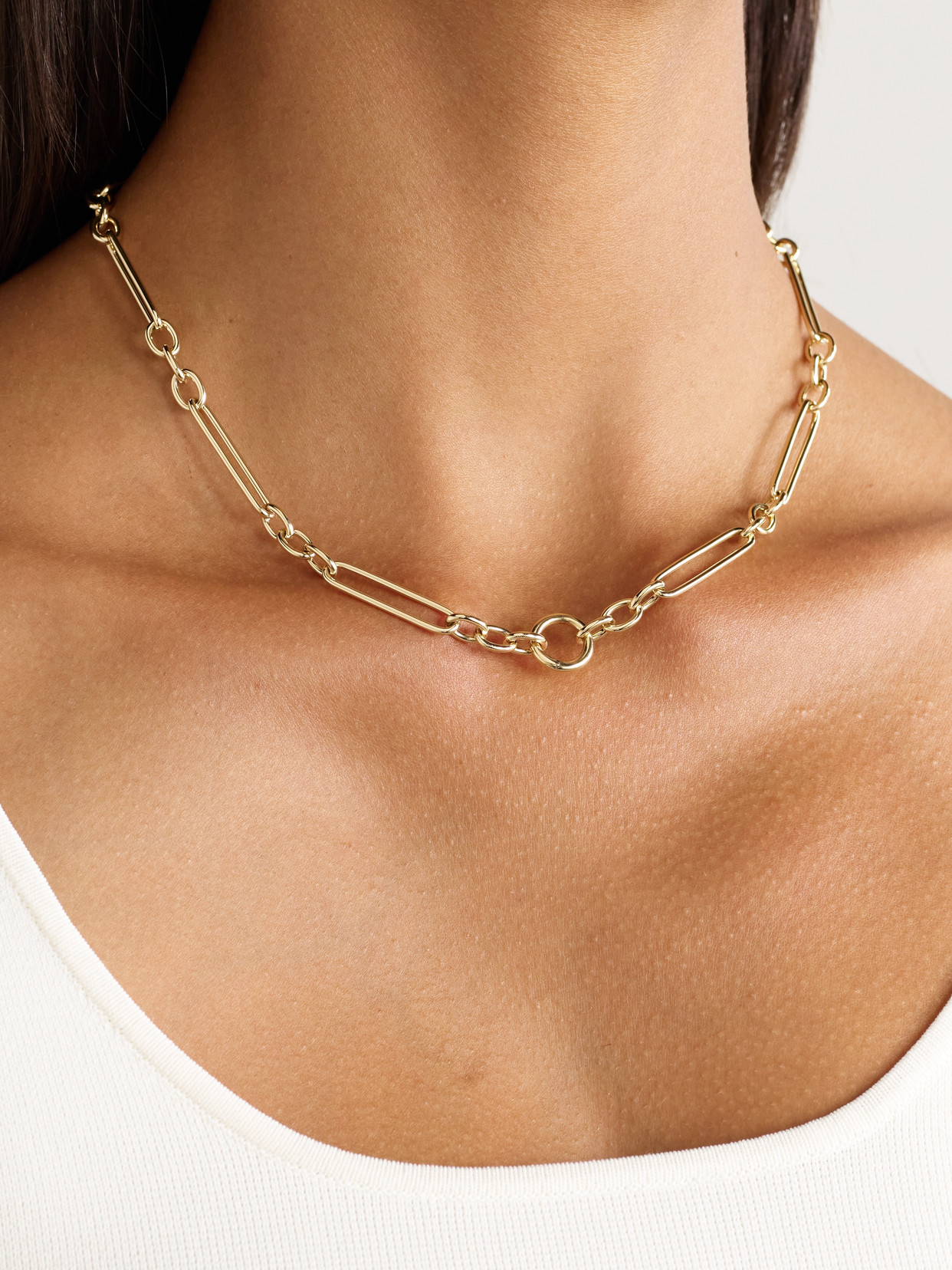 Lucy Delius Trombone Link 14-karat Gold Necklace In Gold