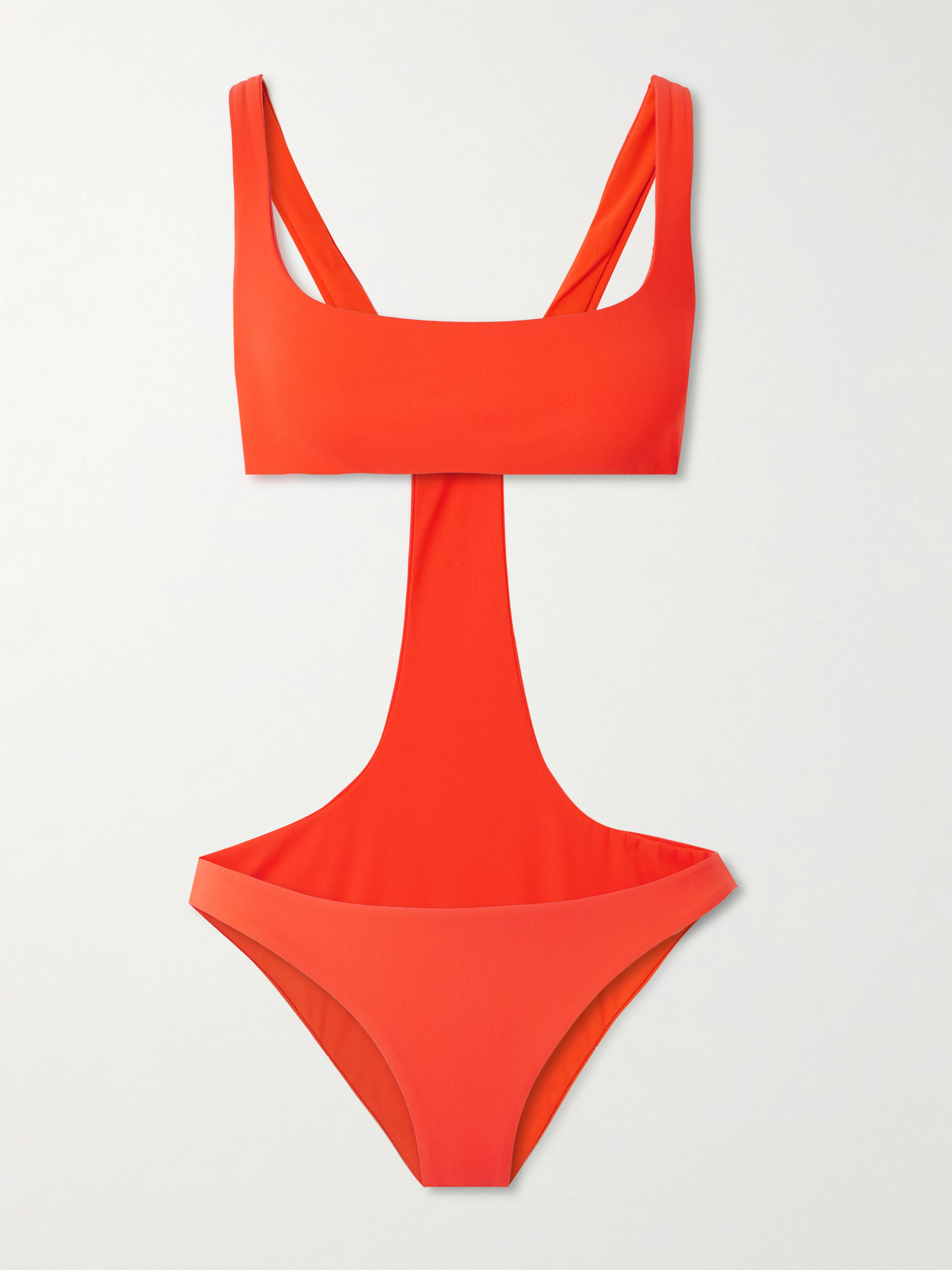 Kiki De Montparnasse La Sirene Cutout Swimsuit In Orange