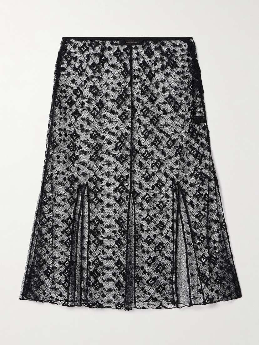 Kiki de Montparnasse Embroidered Tulle Midi Skirt