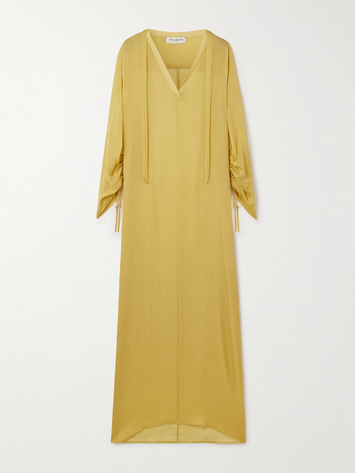 Kallmeyer Tatum Silk-chiffon Maxi Dress In Yellow