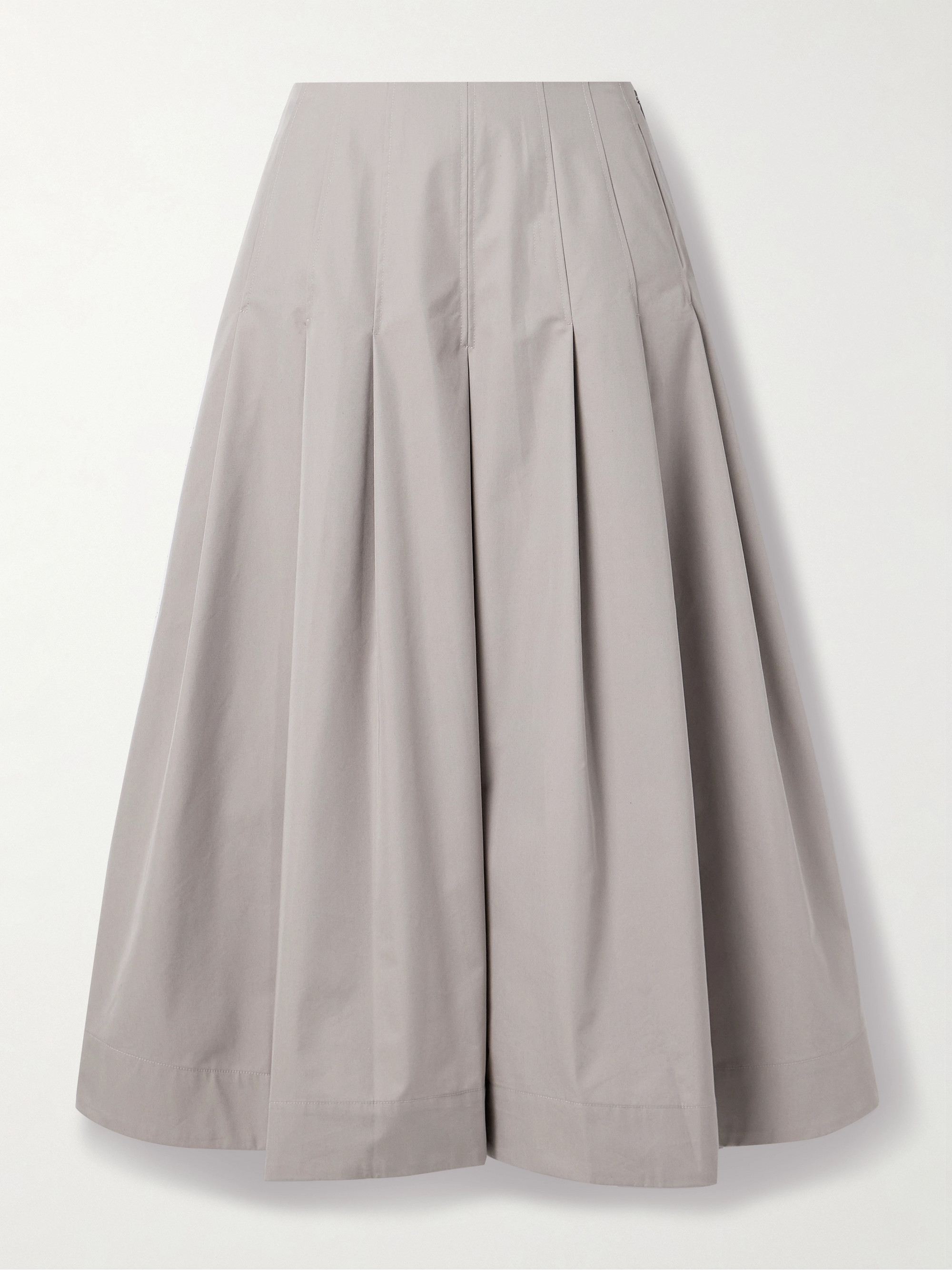 KALLMEYER - Dakota pleated cotton-blend twill midi skirt | Plush