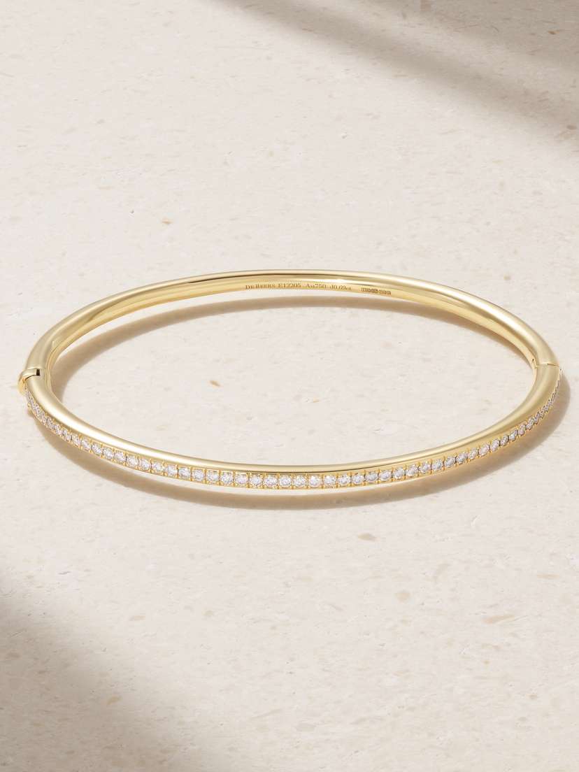 De Beers Db Classic 18-karat Gold Diamond Bangle