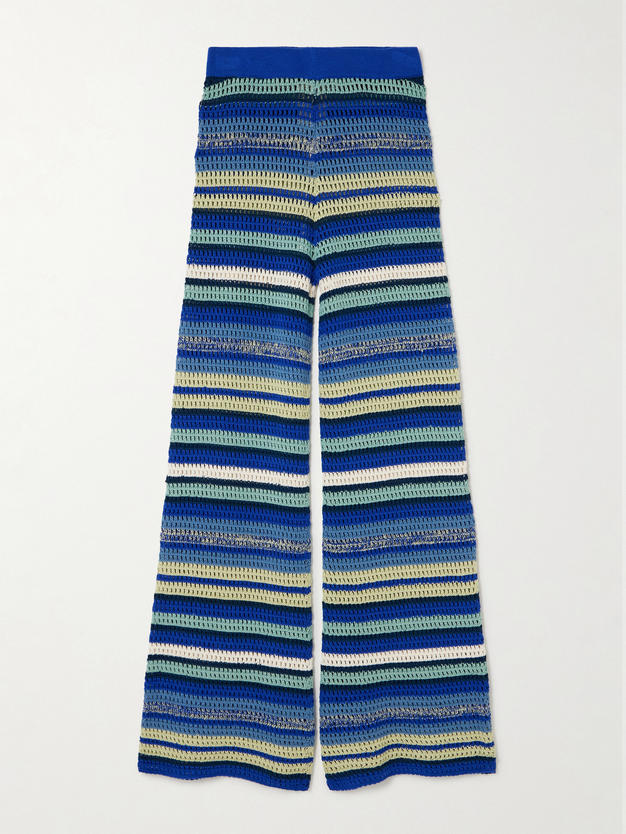Escvdo Nevado Crocheted Cotton Flared Pants