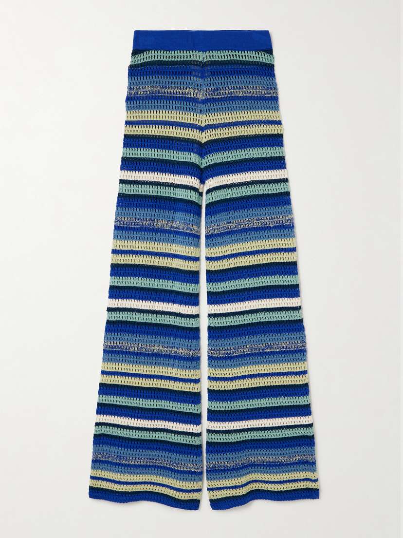 ESCVDO Nevado Crocheted Cotton Flared Pants
