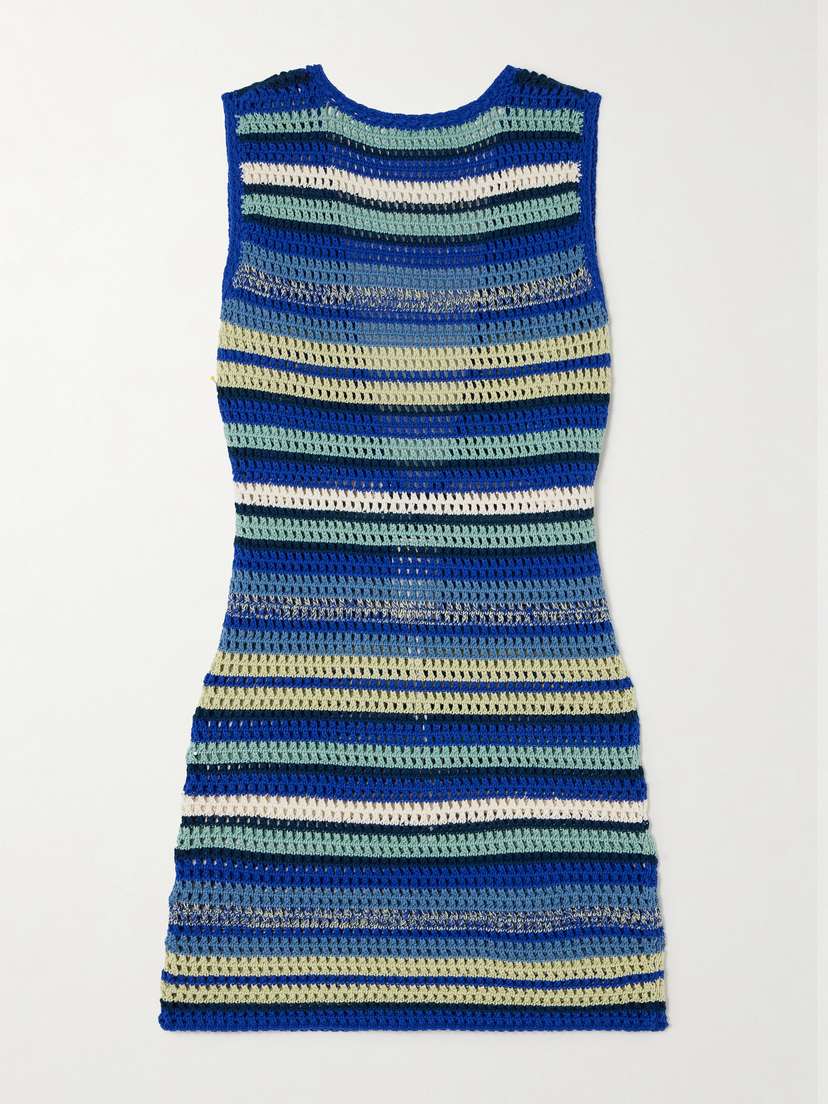 ESCVDO Nevado Open-back Crocheted Cotton Mini Dress
