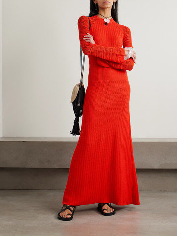 ESCVDO Cumbre open-back cotton maxi dress