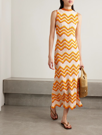 ESCVDO Huayna crocheted organic cotton maxi dress