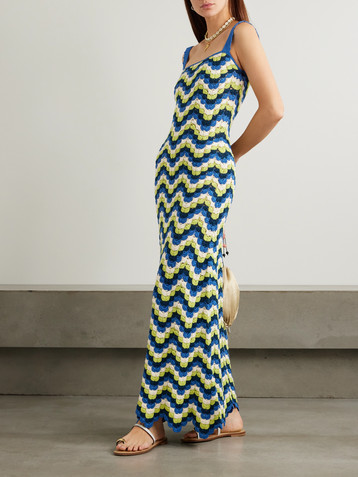 ESCVDO Marea crocheted cotton maxi dress