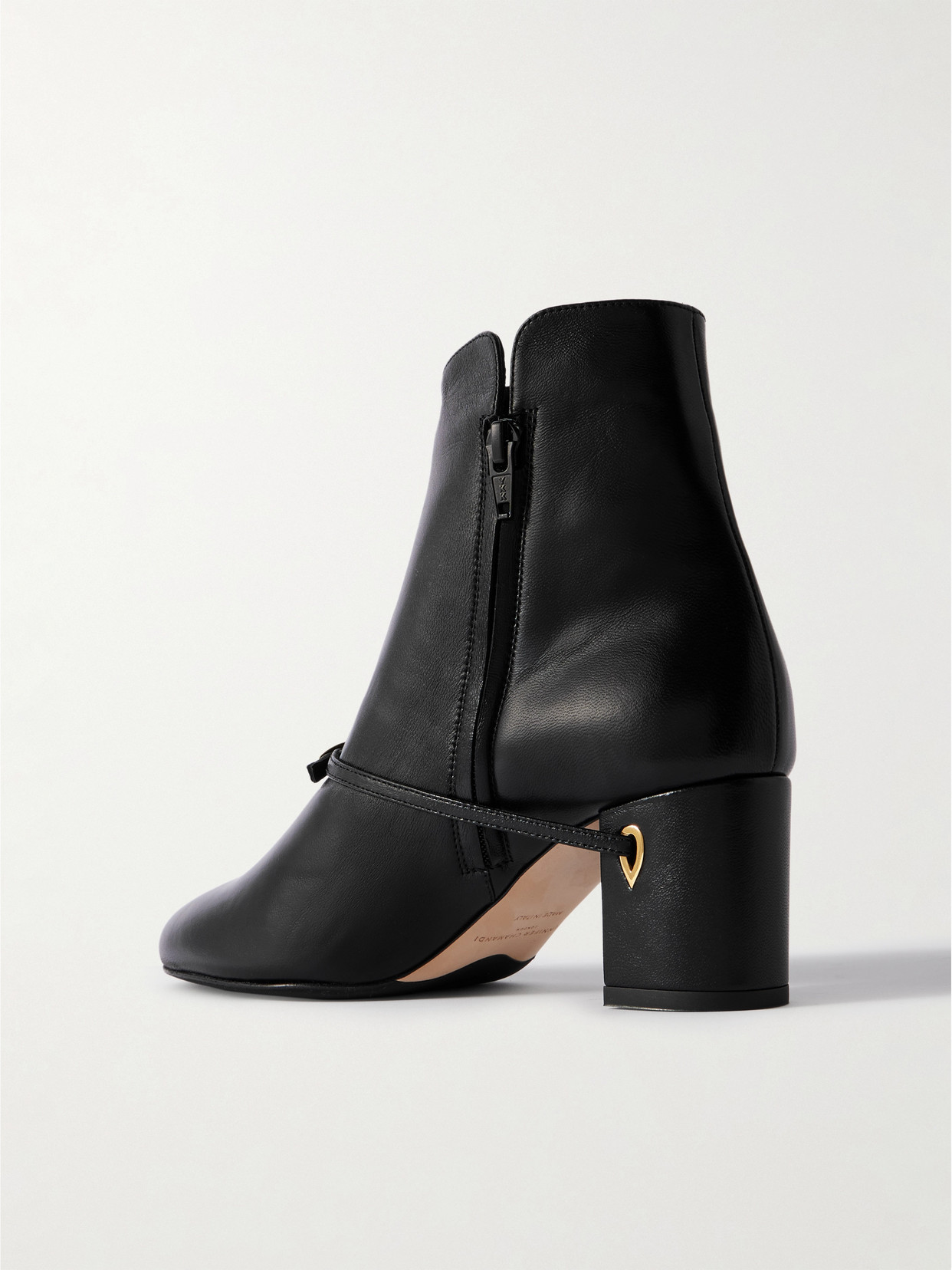 Jennifer Chamandi Danilo 65 Leather Ankle Boots In Black