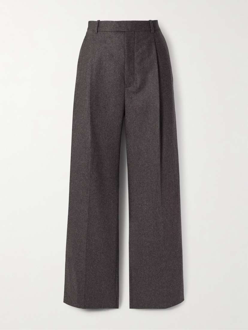 CARVEN Pleated Wool Straight-leg Pants