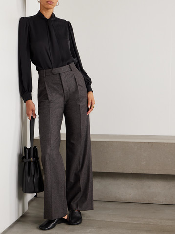 CARVEN Pleated wool straight-leg pants