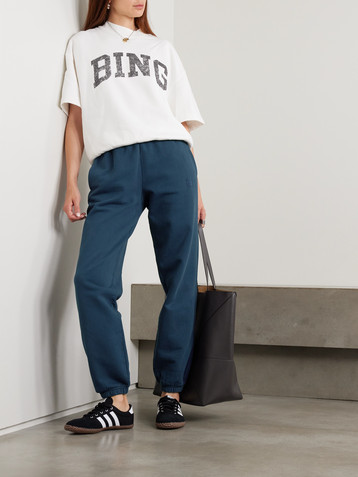 ANINE BING Karter cotton-jersey sweatpants