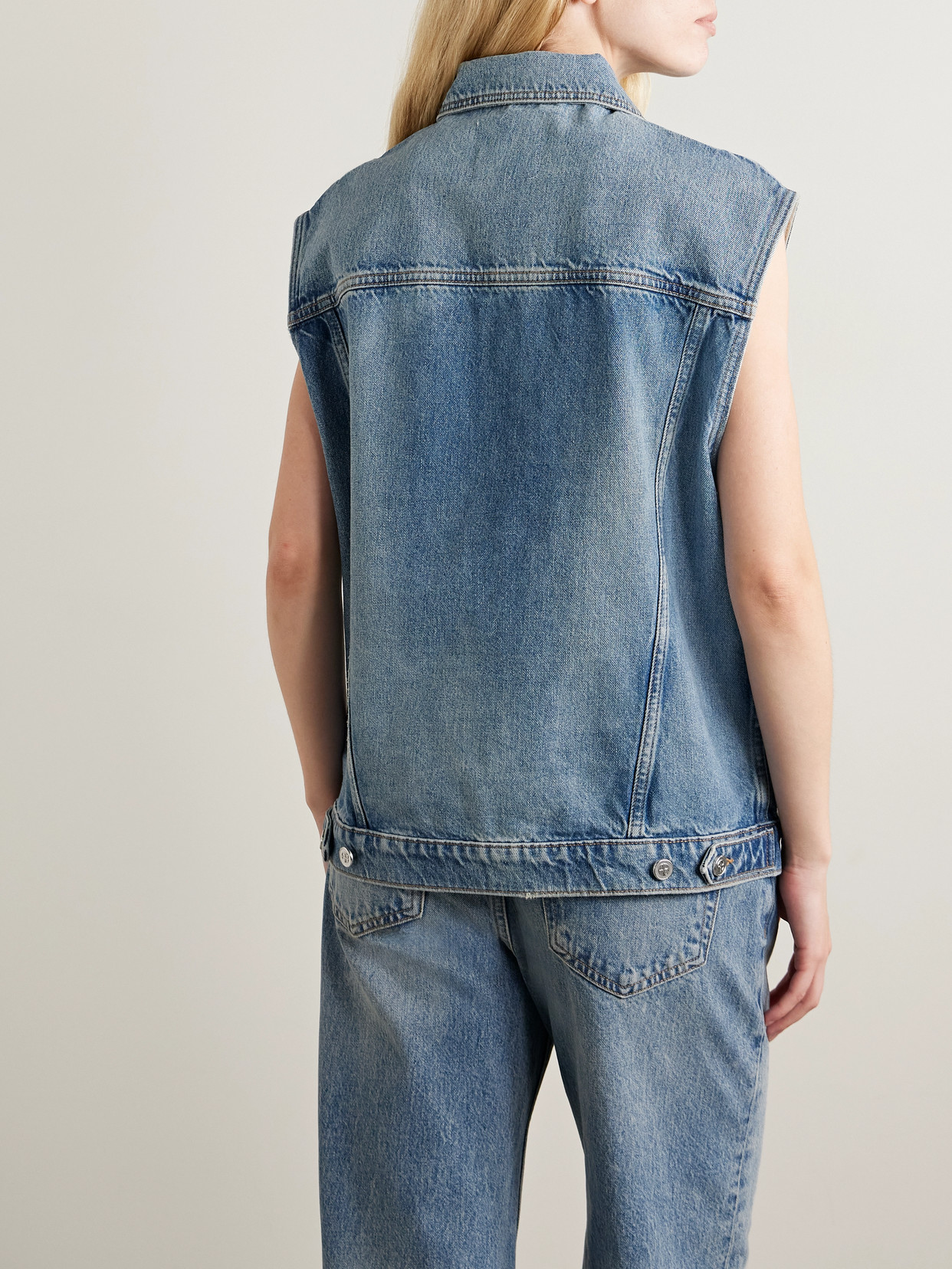 Anine Bing Rory Vest Summer Indigo In Blue