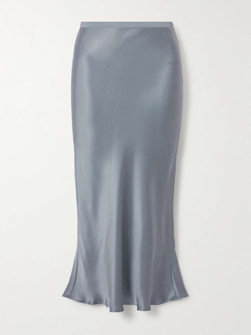 Anine Bing Bar Silk-satin Midi Skirt