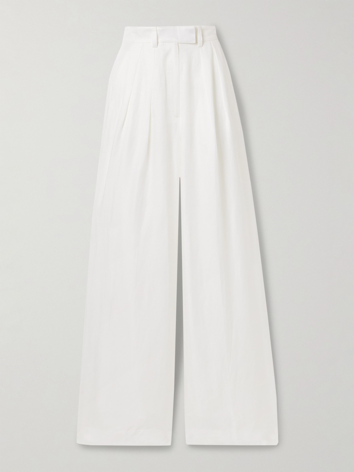Anine Bing Lou Pleated Woven Wide-leg Pants