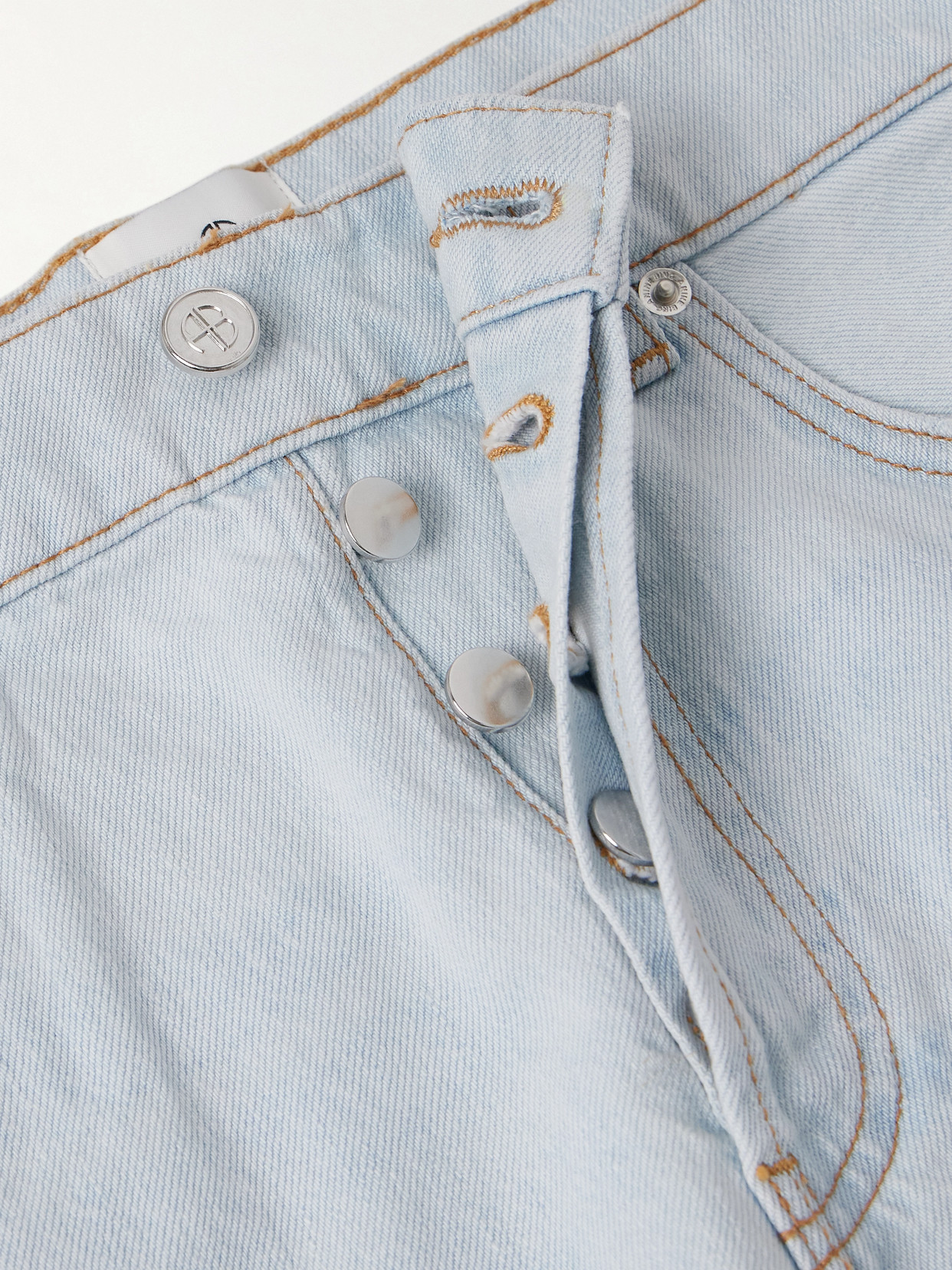 Anine Bing Dalton Organic Denim Shorts In Blue