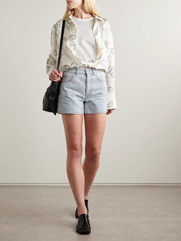 ANINE BING Dalton organic denim shorts
