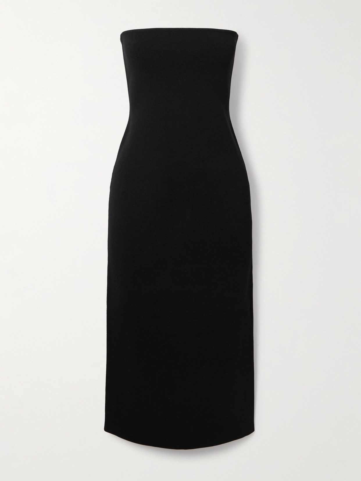 Anine Bing Rosa Strapless Stretch-knit Midi Dress In Black