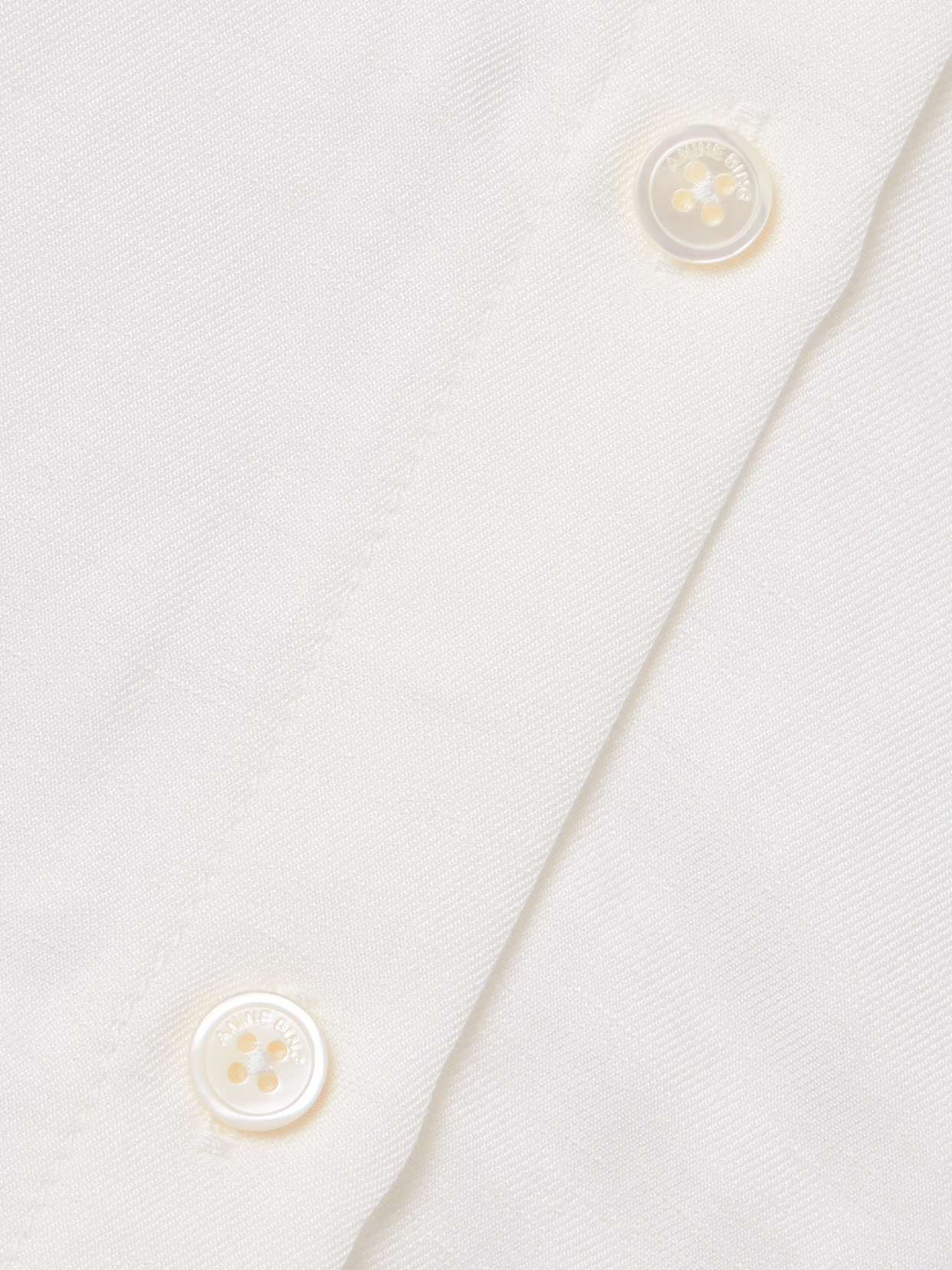 Anine Bing Coco Woven Shirt In White