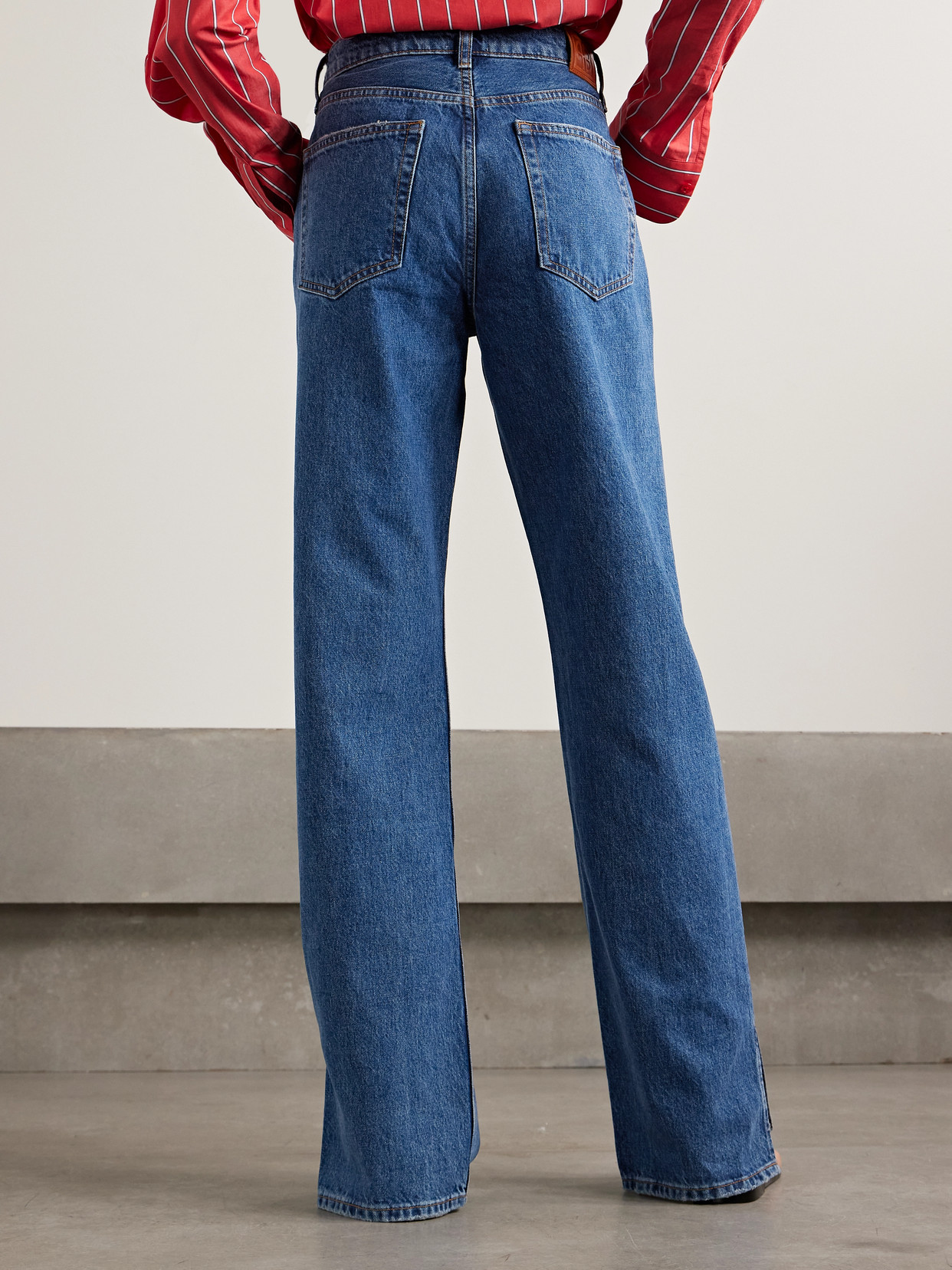 Anine Bing Womens Clean Indigo Denim Roy Straight-leg Denim Jeans In Blue