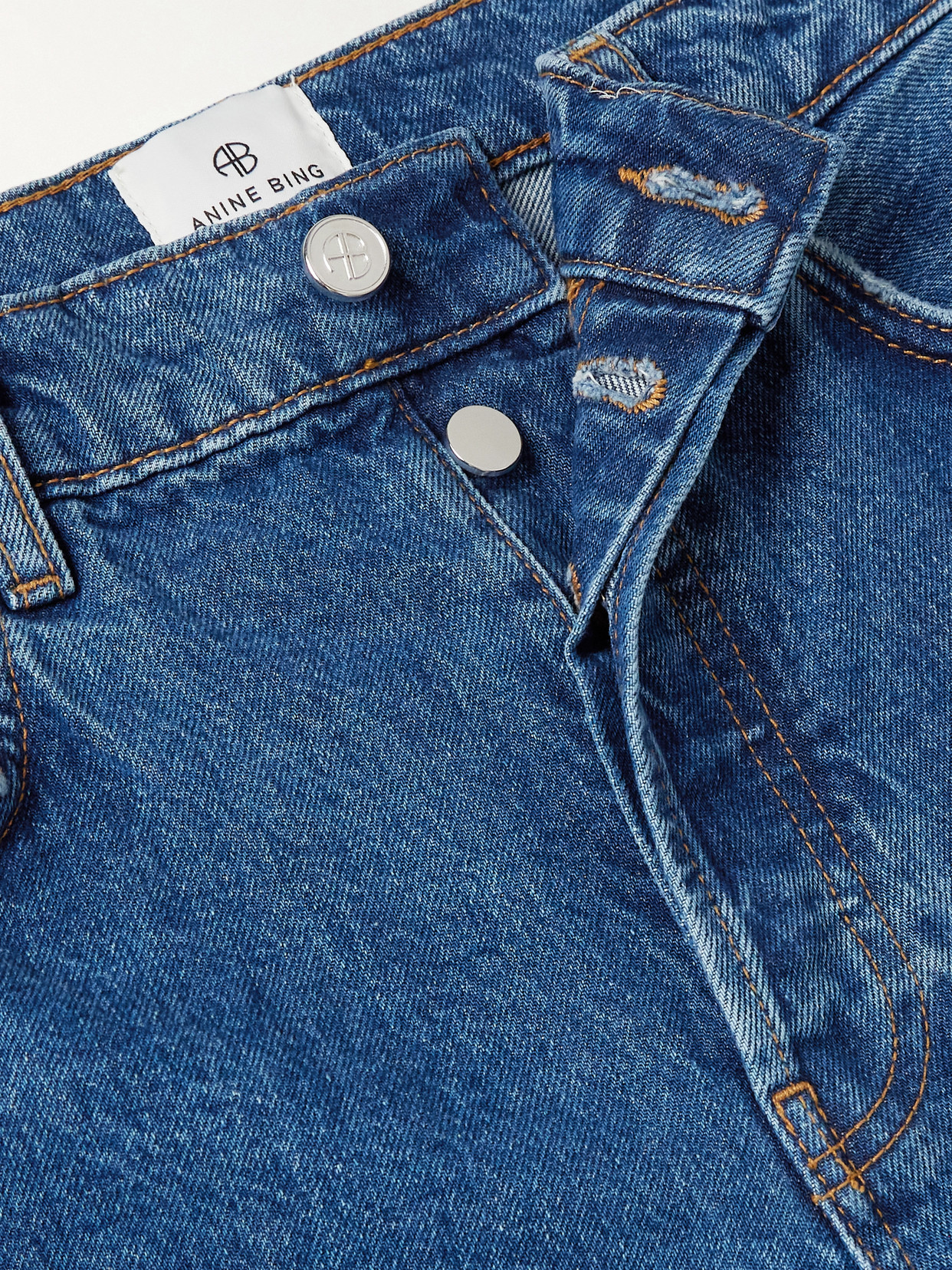 Anine Bing Womens Clean Indigo Denim Roy Straight-leg Denim Jeans In Blue