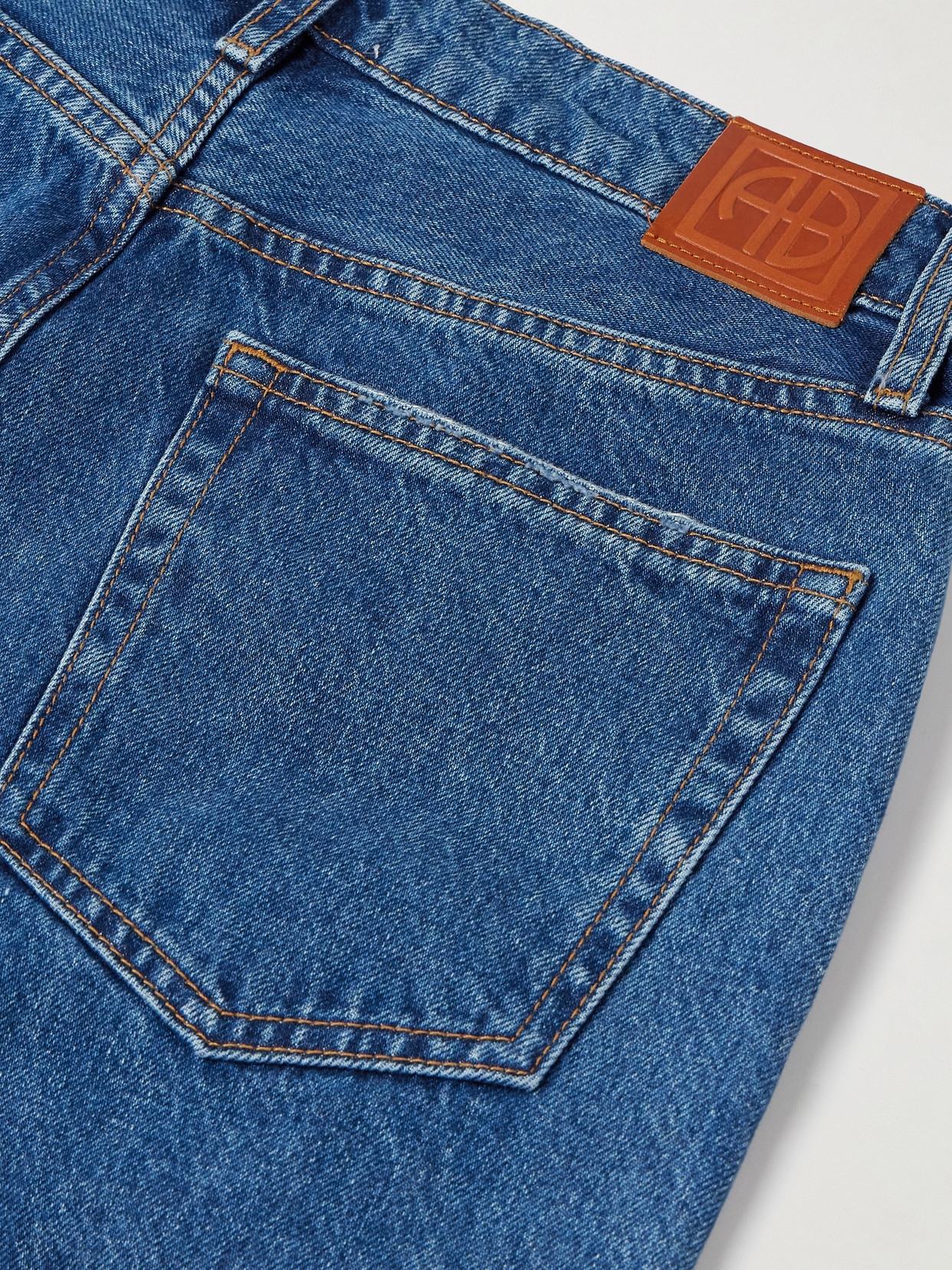 Anine Bing Womens Clean Indigo Denim Roy Straight-leg Denim Jeans In Blue