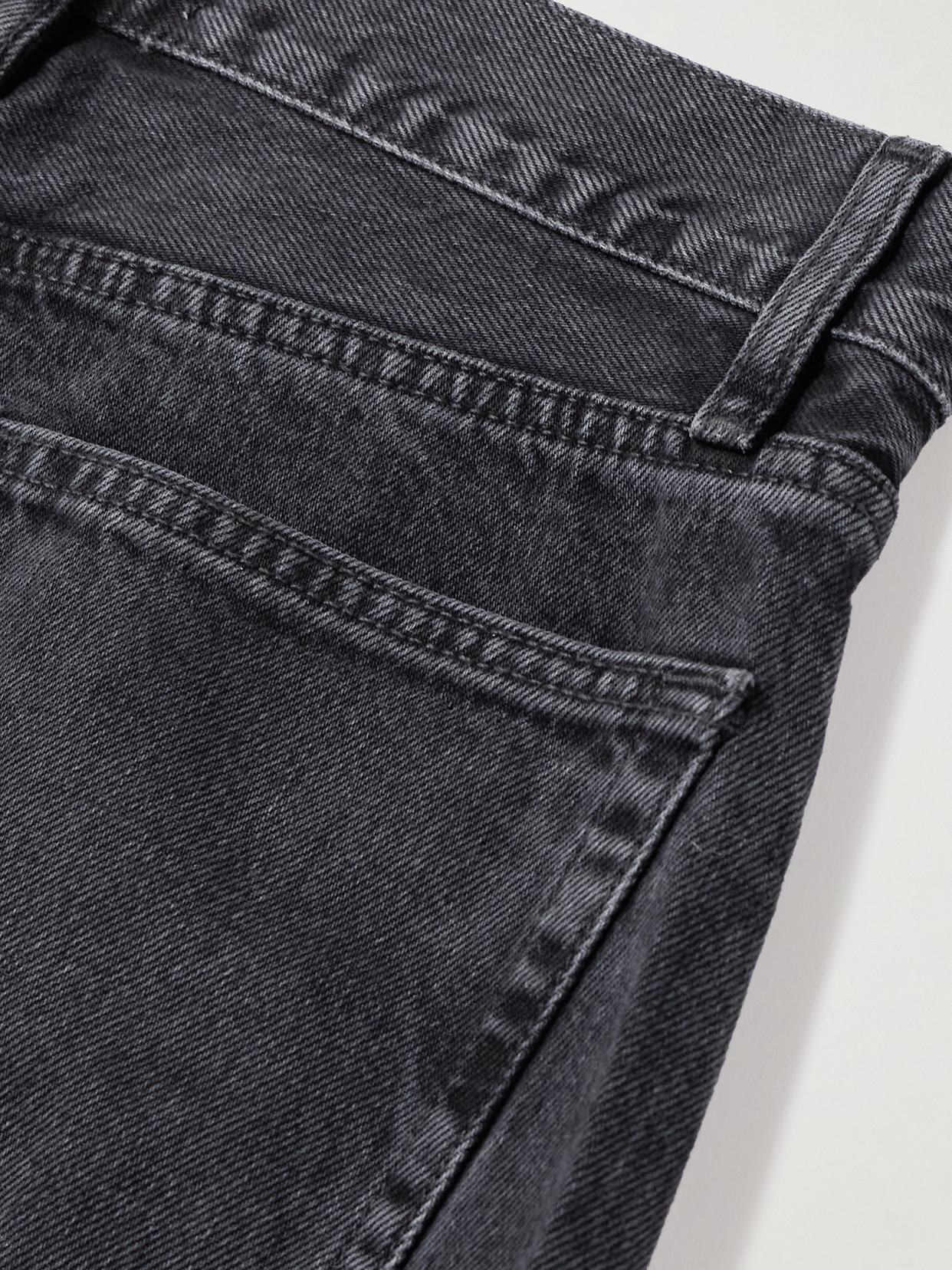 Frame The Loose Low-rise Wide-leg Jeans In Black