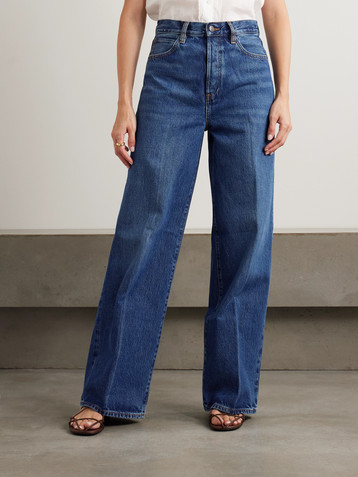 FRAME The Collegiate high-rise wide-leg jeans