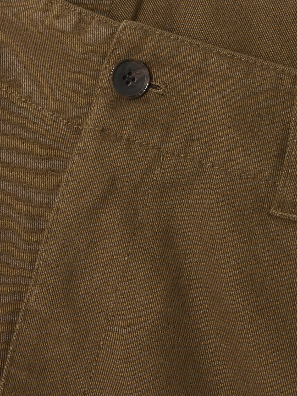Frame The Twisted Cotton-twill Tapered Pants In Brown