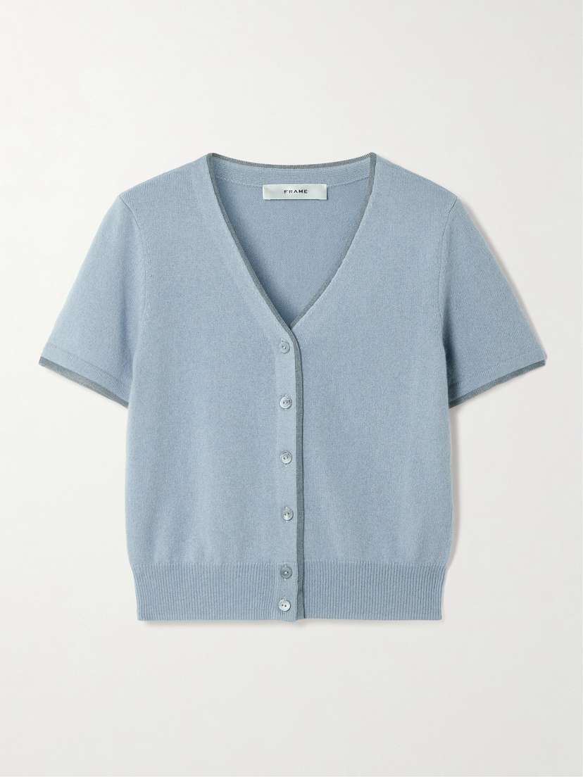 Frame Cropped Cashmere Cardigan