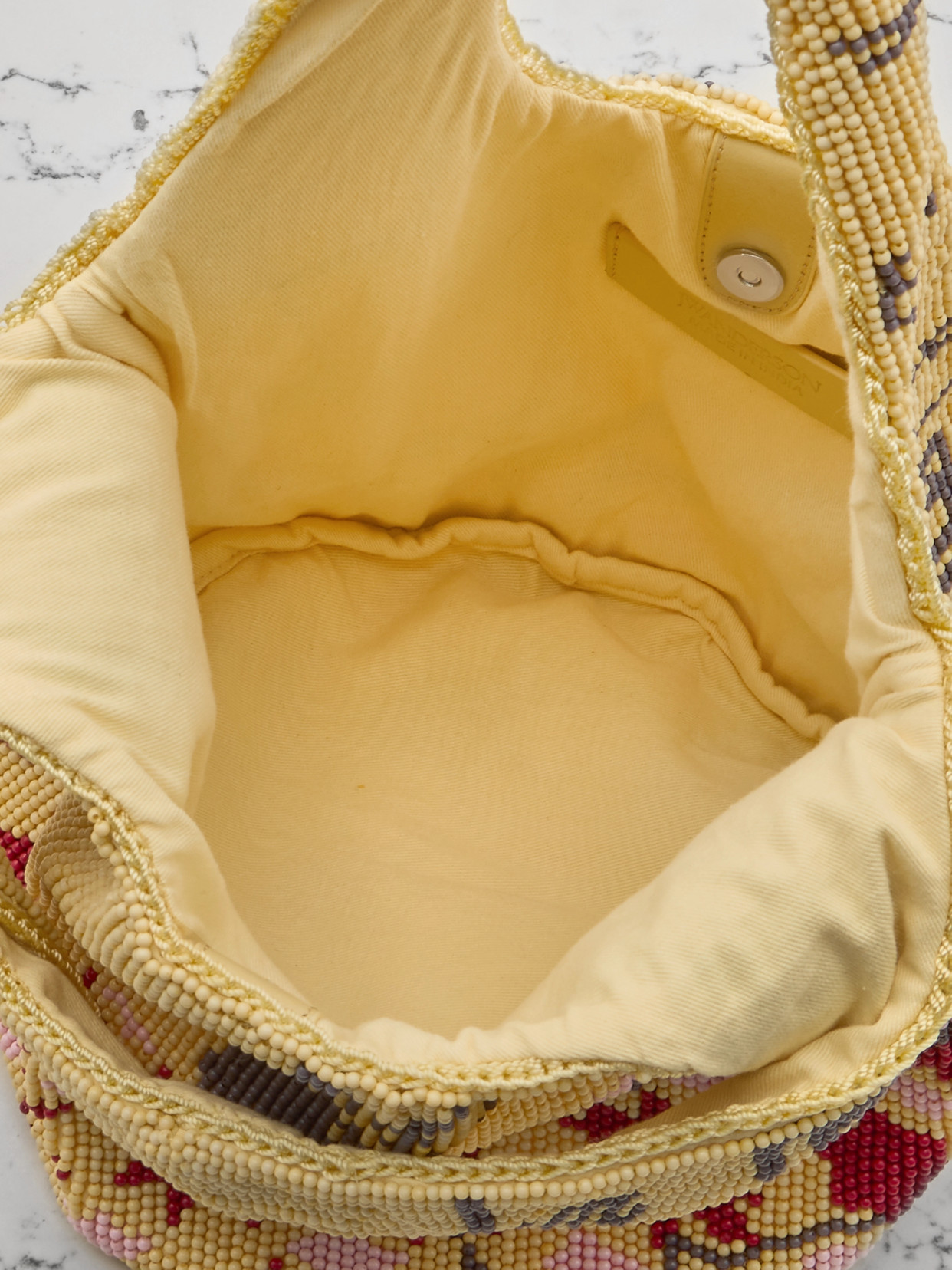 Jw Anderson Beaded Canvas Tote In Yellow