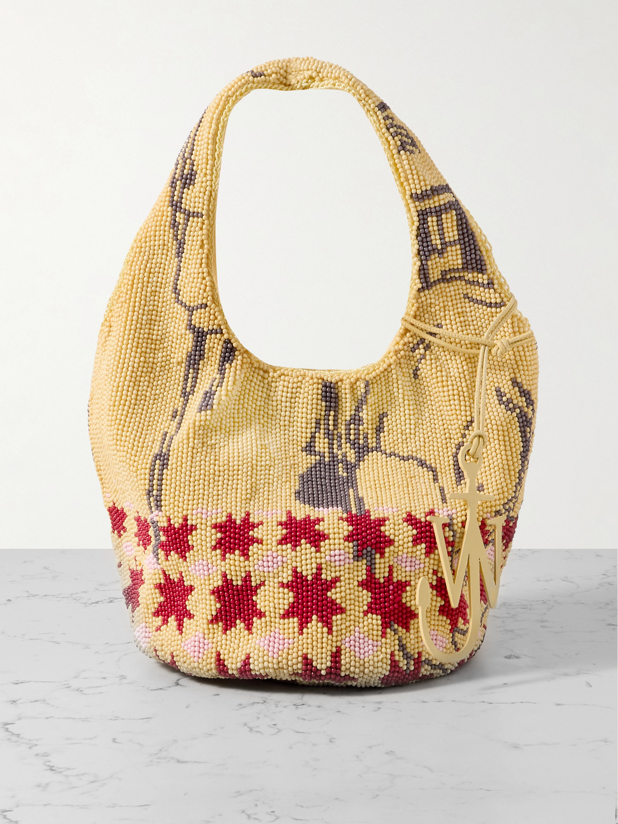 Jw Anderson Beaded Canvas Tote In Yellow