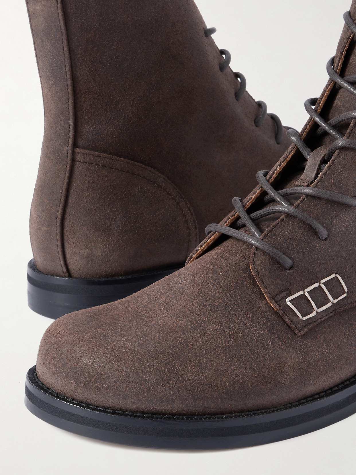 Jw Anderson Loafer Suede Ankle Boots In Brown