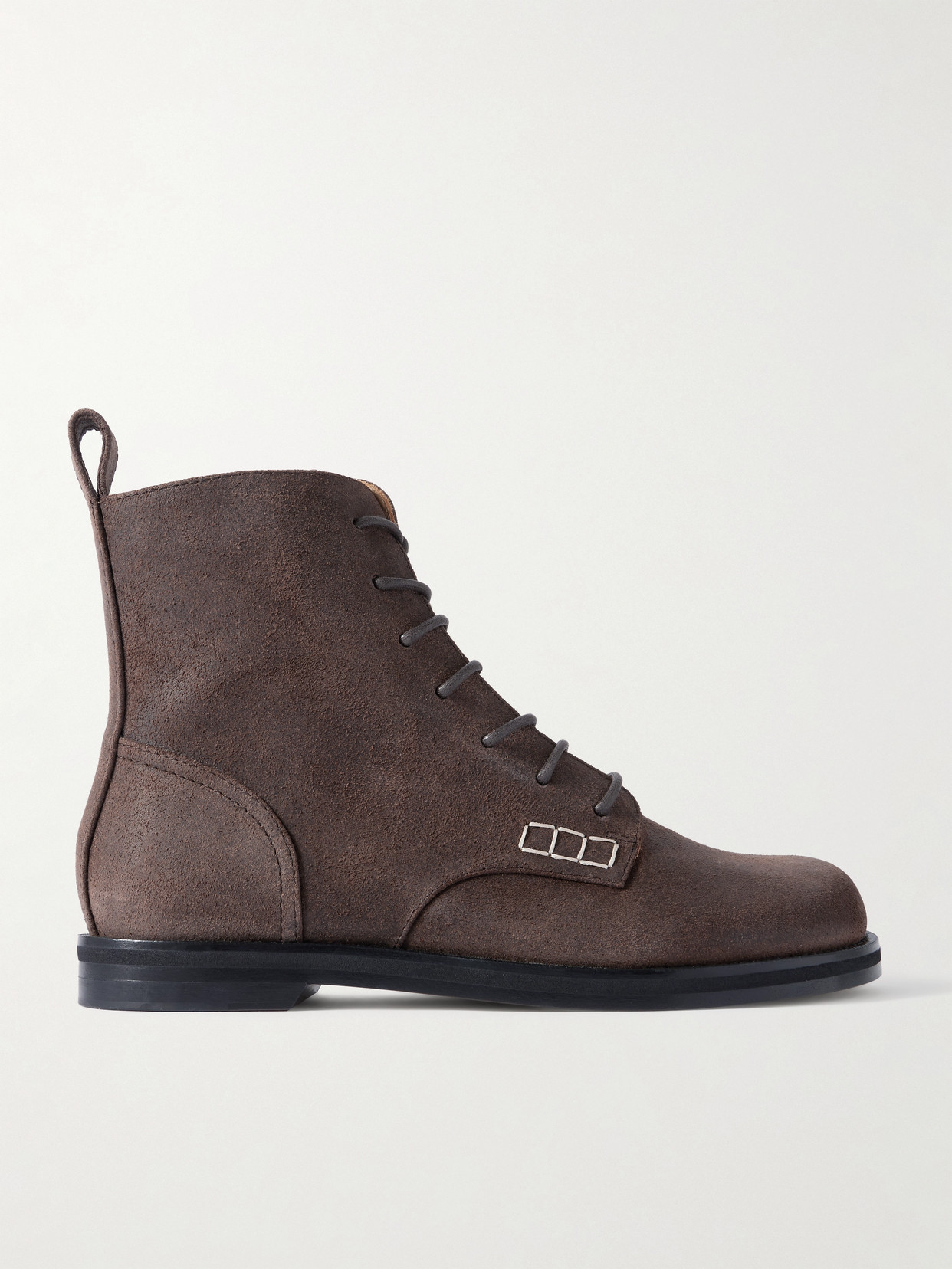 Jw Anderson Loafer Suede Ankle Boots In Brown