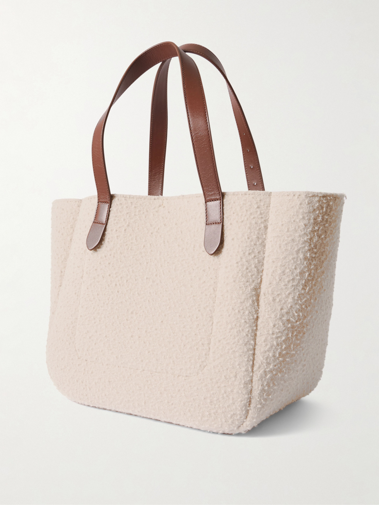 Jw Anderson Belt Leather-trimmed Embroidered Felt Tote