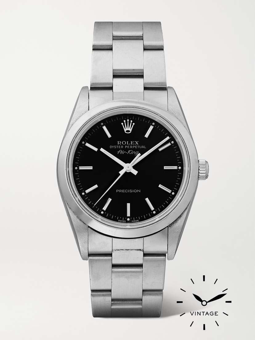 Wind Vintage Pre-owned Air-king Automatic 34mm Stainless Steel Watch