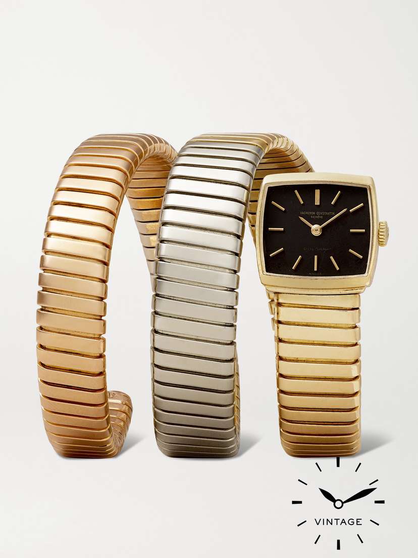 Wind Vintage Pre-owned  Bvlgari Serpenti By Vacheron Constantin 1970s 17mm 18-karat Yellow, Rose And White Gold Watch