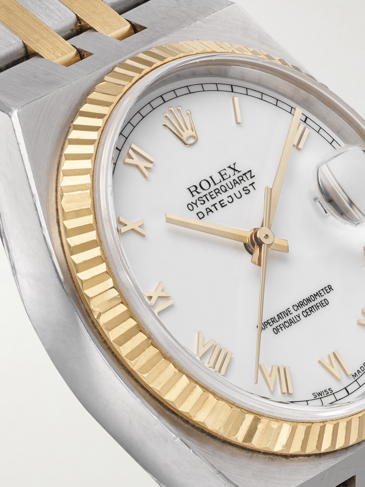 Wind Vintage 1999 Oysterquartz Datejust 36mm Stainless Steel And 18-karat Gold Watch