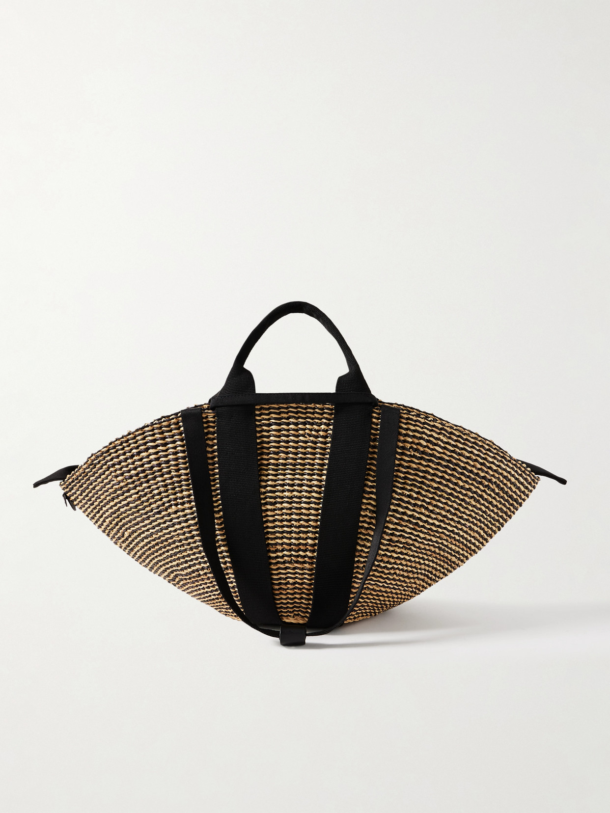 Muun Sophie Webbing-trimmed Woven Straw Tote