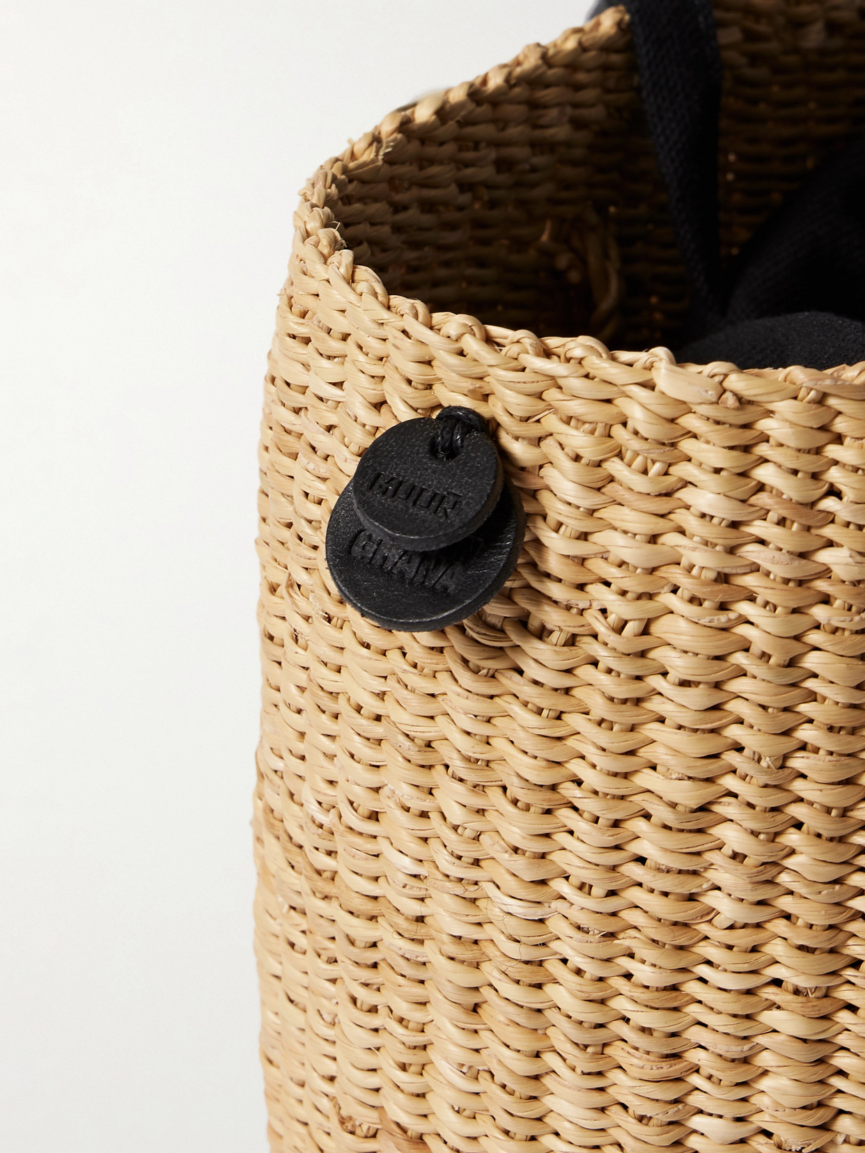 Muun Zorro Leather-trimmed Woven Straw Tote