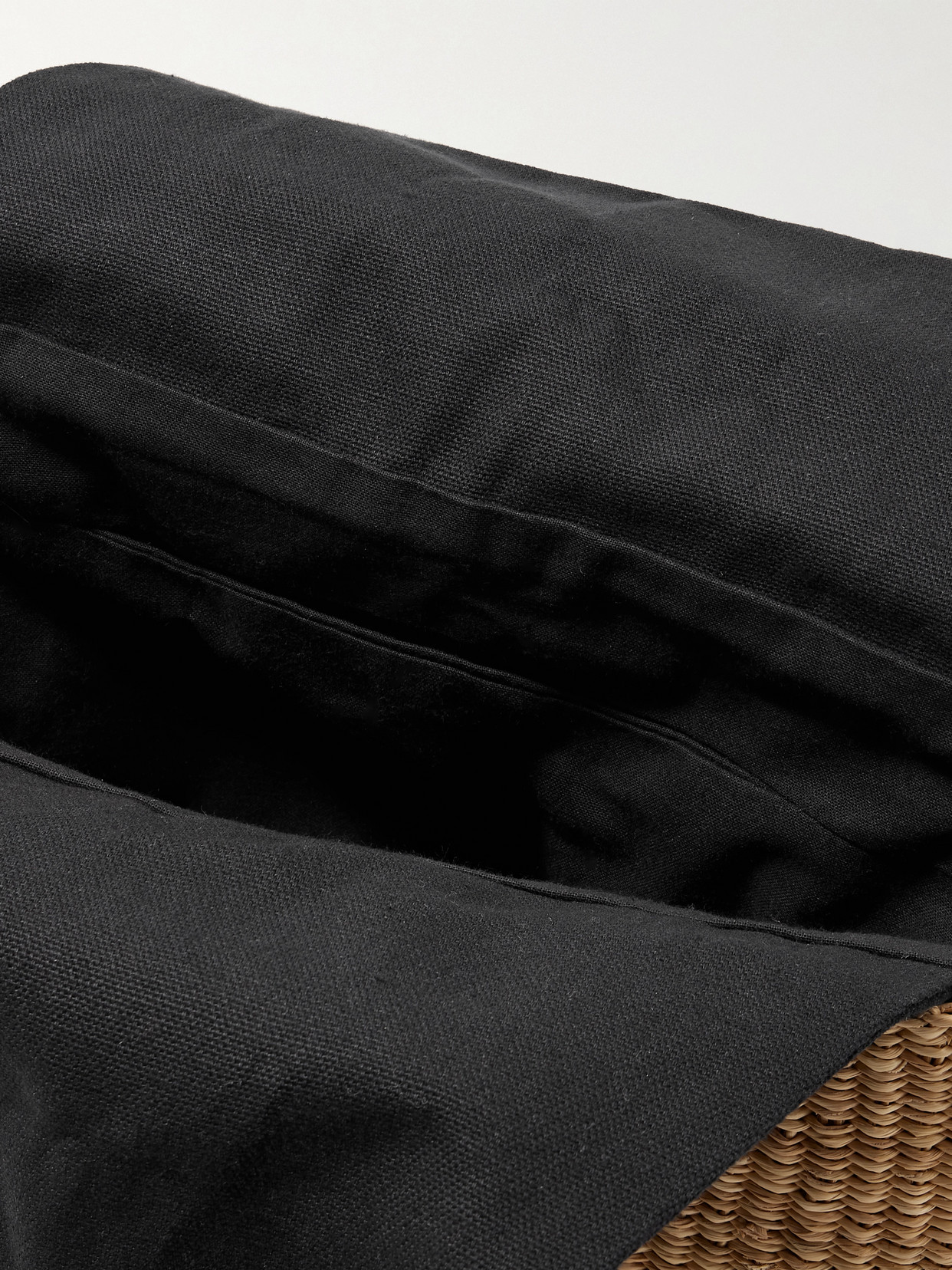 Muun Zorro Leather-trimmed Woven Straw Tote