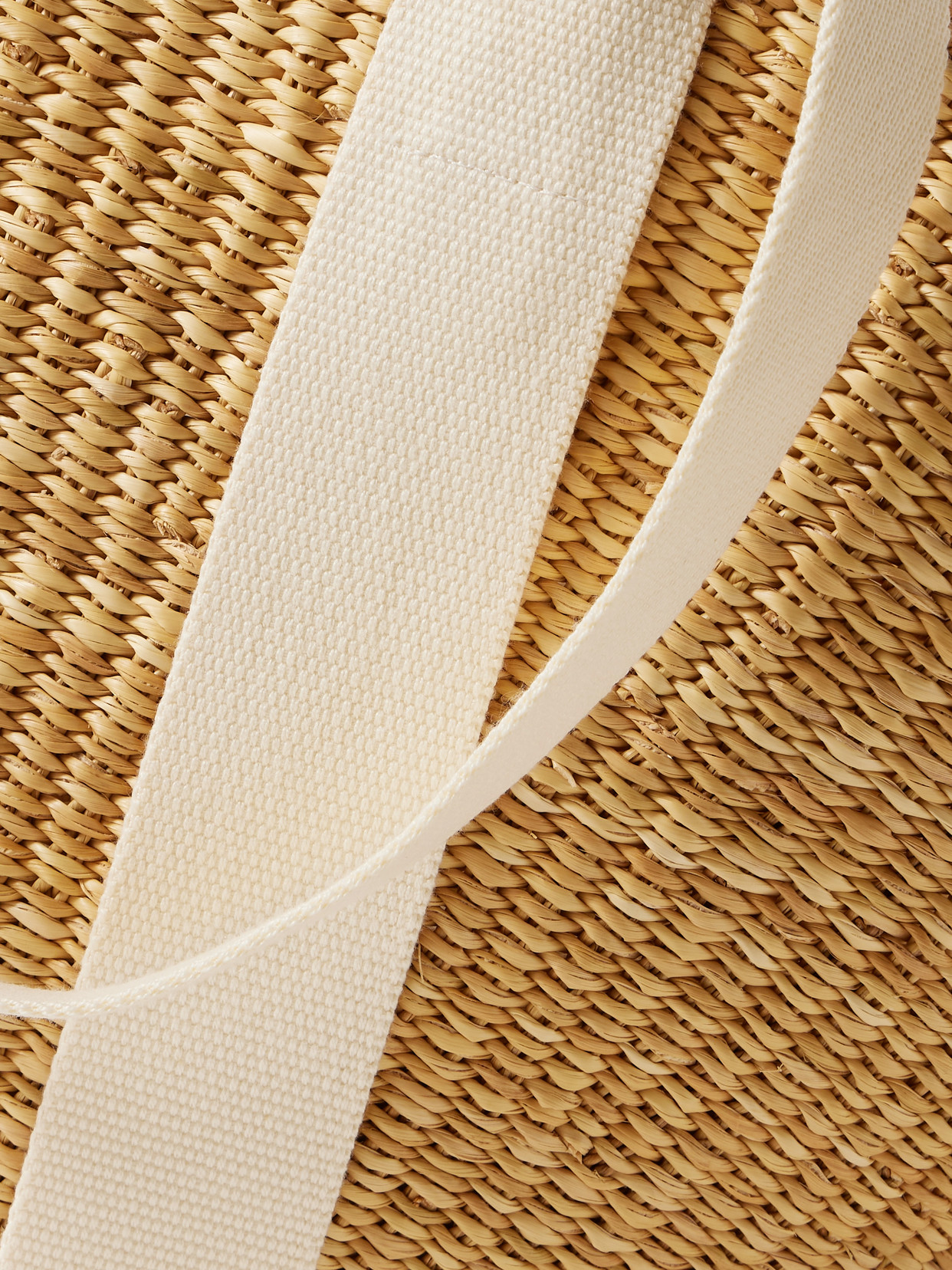 Muuñ - Sophie Canvas-Trimmed Woven Straw Tote