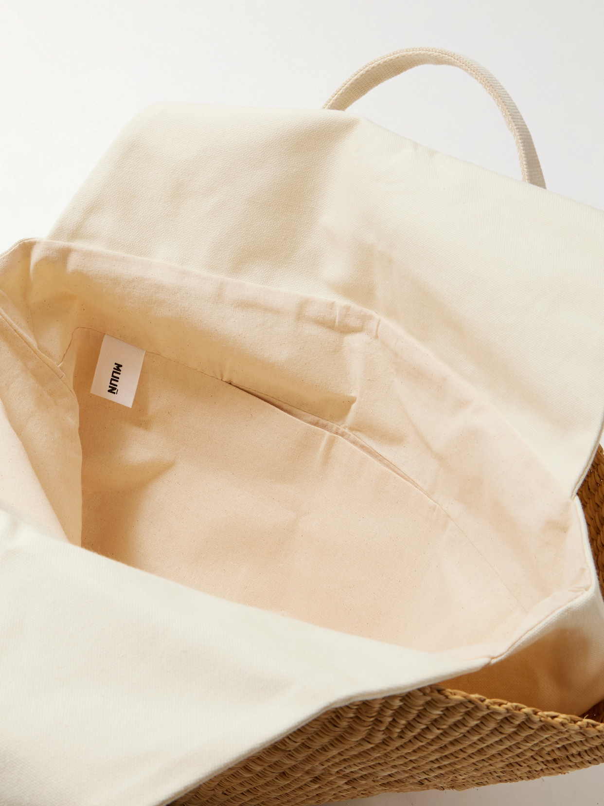 Muuñ - Sophie Canvas-Trimmed Woven Straw Tote