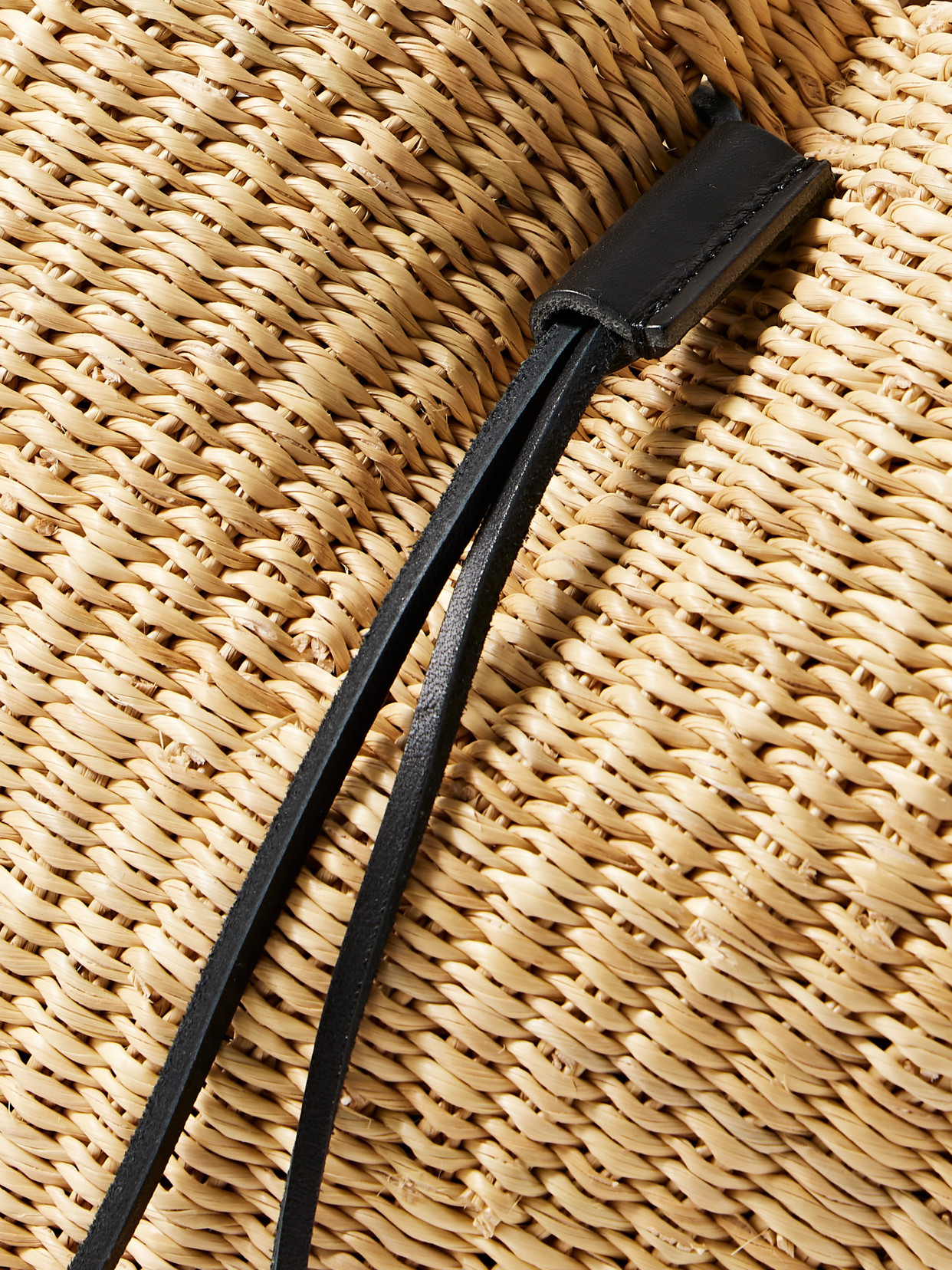 Muuñ - Orbi Cotton Canvas-Trimmed Woven Straw Shoulder Bag