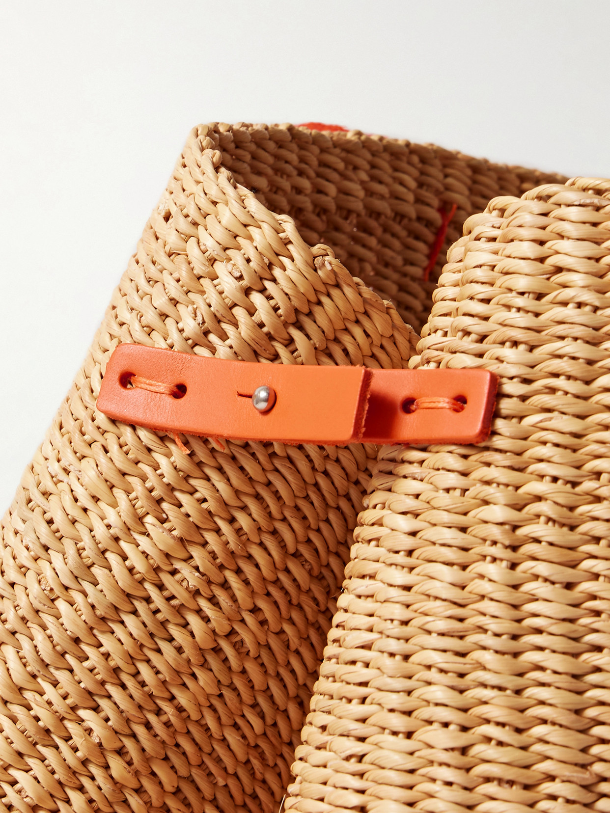 Muun Laura Leather-trimmed Woven Straw Tote