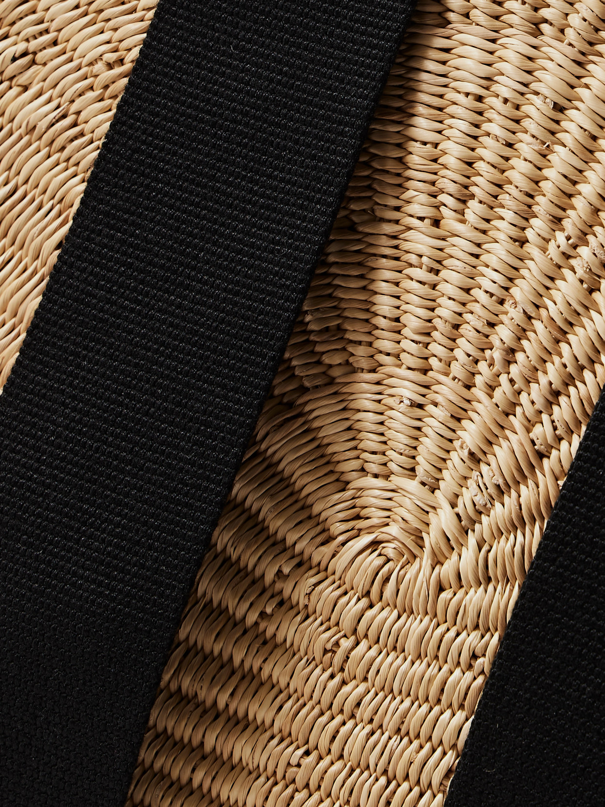 Muuñ - Mina Mini Canvas-Trimmed Woven Straw Tote